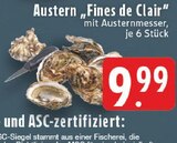 Aktuelle Feinkostlebensmittel Angebote bei E center in Duisburg Aktuelles Austern 'Fines de Clair' Angebot bei E center in Duisburg ab 9,99 €