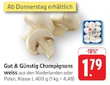 Champignons weiss im Angebot bei EDEKA in Offenbach Champignons weiss Angebote von Gut & Günstig bei EDEKA Offenbach für 1,79 €