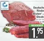 Deutscher Rinderbraten oder -Steaks von  im aktuellen EDEKA Prospekt für 1,95 €