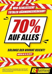 Aktueller B1 Discount Baumarkt BaumĂ€rkte Prospekt fĂŒr Oberhausen 18.10.2025 - 24.10.2025 B1 Discount Baumarkt Prospekt fĂŒr Oberhausen mit 1 Seite