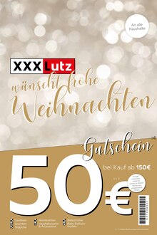 XXXLutz Möbelhäuser Augsburg Prospekt "XXXLutz wünscht frohe Weihnachten" mit 8 Seiten