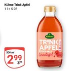 Trink Apfel im Angebot bei GLOBUS in Altenburg Trink Apfel Angebote von Kühne bei GLOBUS Altenburg für 2,99 €