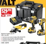 Pack de 3 outils sans fil 18V Li-ion XR - DEWALT en promo chez Screwfix Sarcelles à 529,99 €