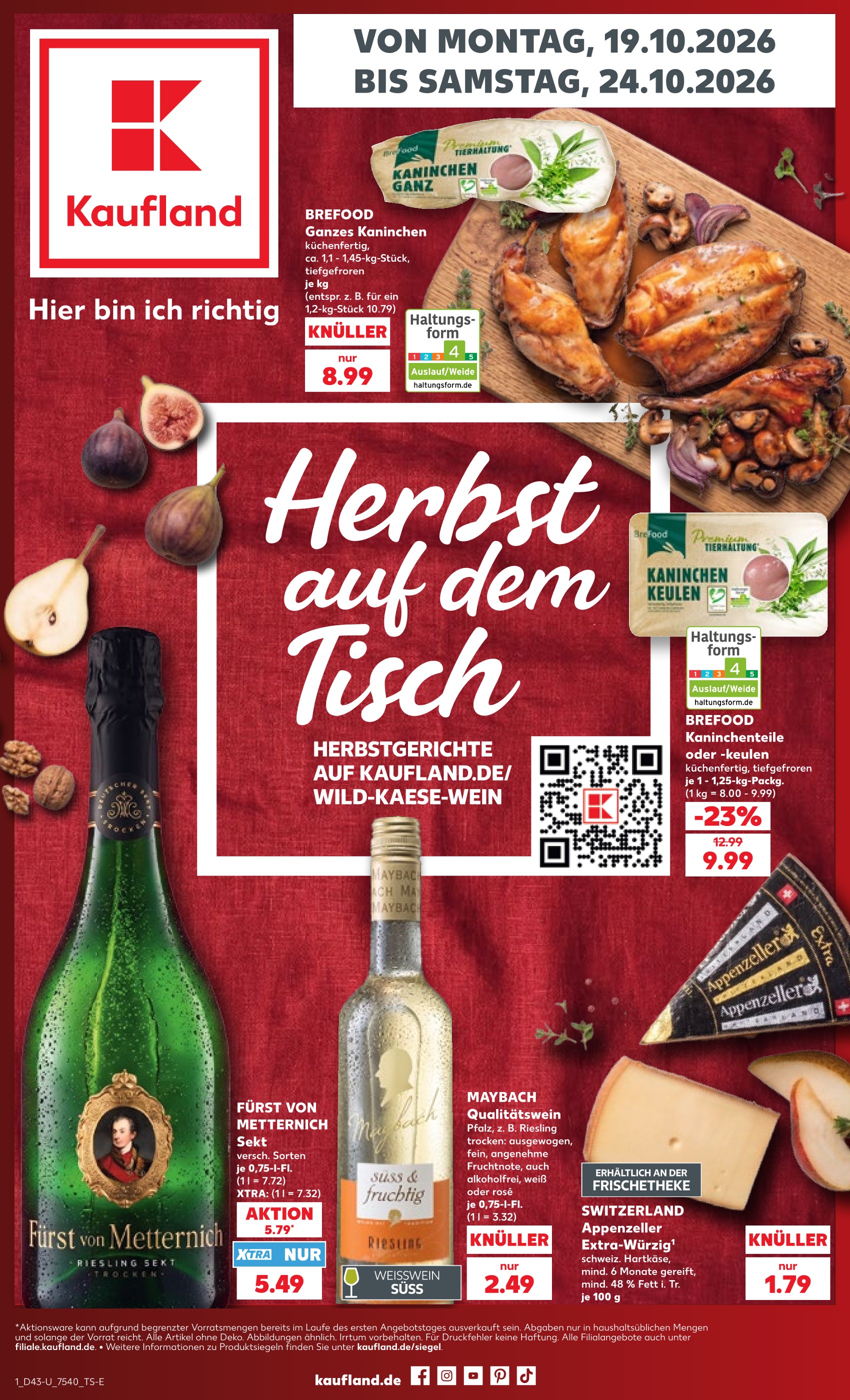Kaninchen im Kaufland Prospekt in Erfurt Aktueller Kaufland Prospekt mit Kaninchen, "Hier bin ich richtig", Seite 77