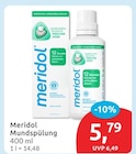 Mundspülung von Meridol für 5,79 € bei budni im Angebot Mundspülung von Meridol im aktuellen budni Prospekt