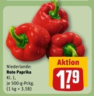 Rote Paprika im Angebot bei REWE in Langenhagen Rote Paprika Angebote bei REWE Langenhagen für 1,79 €