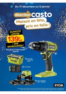 Prospectus Castorama à Coignières, "Maison en fête, prix en folie !", 1 page de promos valables du 17/12/2025 au 05/01/2026