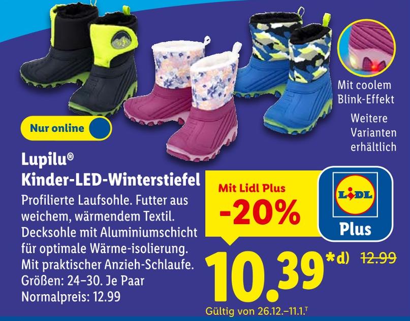 Kinder-LED-Winterstiefel