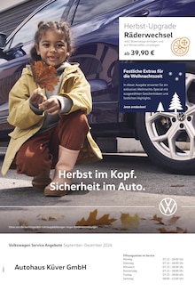 Aktueller Volkswagen Prospekt (Hagen (Bremischen), 1 Seite zum blättern Volkswagen Prospekt Herbst im Kopf. Sicherheit im Auto. mit 1 Seite