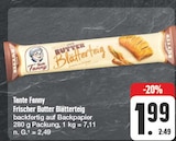 Frischer Butter Blätterteig im EDEKA Prospekt Frischer Butter Blätterteig von Tante Fanny im aktuellen EDEKA Prospekt für 1,99 €
