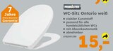 WC-Sitz Ontario weiß im Globus-Baumarkt Prospekt WC-Sitz Ontario weiß von PRIMASTER im aktuellen Globus-Baumarkt Prospekt für 15,00 €