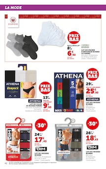 Promotion Vêtements Homme dans le prospectus Hyper U, valable du 01/07/2025 au 13/07/2025 Promo Vêtements Homme dans le catalogue Hyper U du moment à la page 42