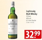 Malt Whisky Angebote von Laphroaig bei famila Nordost Stralsund für 32,99 €