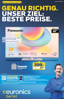 EURONICS Prospekt GENAU RICHTIG. UNSER ZIEL: BESTE PREISE. mit 8 Seiten