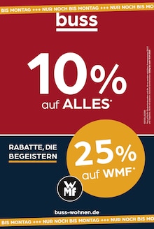 buss Prospekt 10% AUF ALLES! mit 4 Seiten