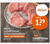 Schweinekotelett im Angebot bei tegut in Bamberg Schweinekotelett Angebote von LandPrimus bei tegut Bamberg für 1,29 €