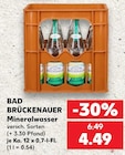 Mineralwasser im Angebot bei Kaufland in Schweinfurt Mineralwasser Angebote von BAD BRÜCKENAUER bei Kaufland Schweinfurt für 4,49 €