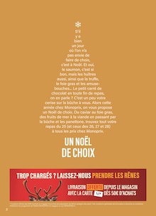 Prospectus Monoprix de la semaine "FESTIN DE NOËL" avec 2 pages, valide du 20/11/2024 au 31/12/2024 pour Toulon et alentours