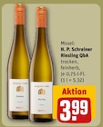 Riesling QbA trocken im Angebot bei REWE in Neuss Riesling QbA trocken Angebote von H. P. Schreiner bei REWE Neuss für 3,99 €