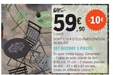 Set bistrot 3 pièces - E.Leclerc Set bistrot 3 pièces à 59,90 € dans le catalogue E.Leclerc