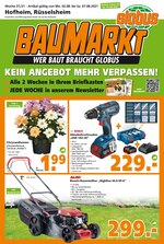 Globus-Baumarkt Prospekt für Schwalbach mit 24 Seiten Globus-Baumarkt Prospekt für Schwalbach: "WER BAUT BRAUCHT GLOBUS", 24 Seiten, 01.08.2021 - 07.08.2021