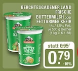 Frische Buttermilch oder fettarmer Kefir Angebote von Berchtesgadener Land bei EDEKA Haltern am See für 0,79 €