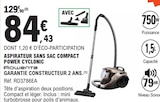 Aspirateur Sans Sac Compact Power Cyclonic - Rowenta dans le catalogue E.Leclerc