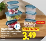 Boîtes de conservation - SILVERCREST en promo chez Lidl La Roche-sur-Yon à 3,49 €