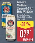 Weißbier-Zitrone 0,0 %/Hefe-Weißbier von PAULANER im aktuellen ALDI Nord Prospekt