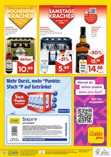 Jack Daniels im Netto Marken-Discount Prospekt "DER ORT, AN DEM DU IMMER AUSGEZEICHNETE PREISE FINDEST." mit 6 Seiten (Hürth)