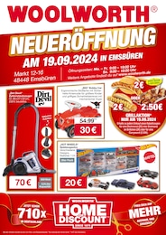 Woolworth Prospekt "NEUERÖFFNUNG IN EMSBÜREN!" für Rheine, 12 Seiten, 19.09.2024 - 19.09.2024