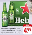 Aktuelles Heineken Lager Bier oder 0,0% Alkoholfrei Angebot bei EDEKA in Karlsruhe ab 4,99 €