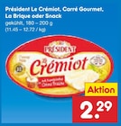 Le Crémiot, Carré Gourmet, La Brique oder Snack von Président im aktuellen Netto Marken-Discount Prospekt