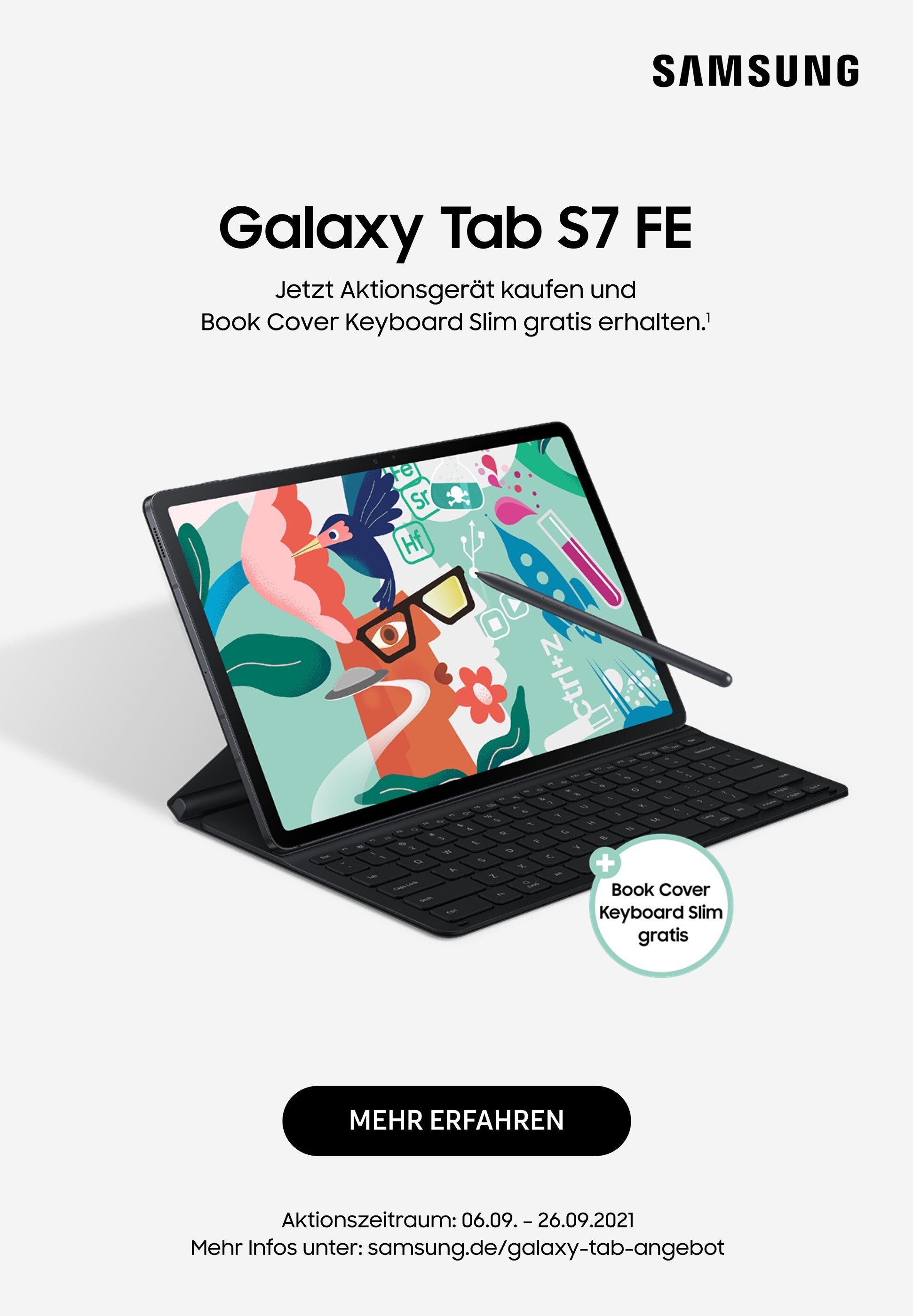 Samsung Prospekt für München mit 5 Seiten Samsung Prospekt für München: "Galaxy Tab S7 FE", 5 Seiten, 06.09.2021 - 26.09.2021