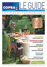 Catalogue Copra à Saint-Vrain, avec 60 pages Prospectus Copra à Saint-Vrain, "Le guide petit-électroménager", 60 pages, 16/06/2022 - 31/07/2022