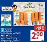 Mini-Wiener bei ALDI SÜD im Furth im Wald Prospekt für 2,00 €