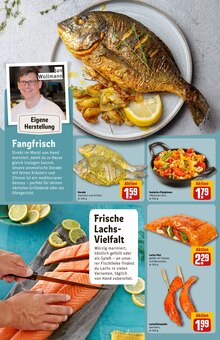 Lachs im aktuellen REWE Prospekt (Kiel) Lachs im REWE Prospekt "Dein Markt" mit 44 Seiten (Kiel)
