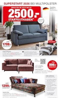 Bett im Multipolster Prospekt "SUPERSTART 2026 BEI MULTIPOLSTER" mit 18 Seiten (Braunschweig)
