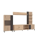 WOHNWAND in Schwarz, Eiche Artisan 263/167/40 cm Angebote von Carryhome bei XXXLutz Schweinfurt für 299,00 €