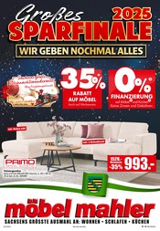 Möbel Mahler Siebenlehn Möbel & Einrichtung Prospekt der aktuellen Woche mit 16 Seiten, gültig von 10.12.2025 bis 30.12.2025, in Elsterwerda und Umgebung Aktueller Möbel Mahler Siebenlehn Möbel & Einrichtung Prospekt in Elsterwerda und Umgebung, "GROSSES SPARFINALE" mit 16 Seiten, 10.12.2025 - 30.12.2025