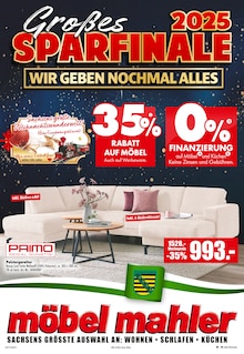 Möbel Mahler Siebenlehn Prospekt GROSSES SPARFINALE mit 16 Seiten