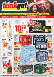 Trinkgut Prospekt für Ense mit 14 Seiten Trinkgut Prospekt für Ense: "Aktuelle Angebote", 14 Seiten, 16.12.2024 - 24.12.2024