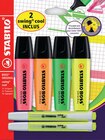 4 surligneurs Boss Original + 2 Swing Cool Fluo - Stabilo en promo chez Intermarché Hyper Lorient à 3,15 €