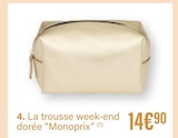 La trousse week-end dorée - Monoprix en promo chez Monoprix Ajaccio à 14,90 €