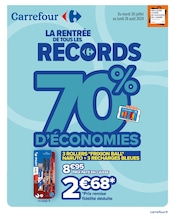 Prospectus Carrefour à Gennevilliers, "La rentrée de tous les records", 69 pages de promos valables du 30/07/2024 au 26/08/2024