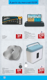Promotion Fournitures Scolaires dans le prospectus Aldi, valable du 02/09/2025 au 08/09/2025 Promo Fournitures Scolaires dans le catalogue Aldi du moment à la page 36