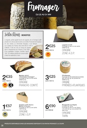 Prix et réduction Gruyère dans le prospectus Monoprix en cours Offre Gruyère dans le catalogue Monoprix du moment à la page 38