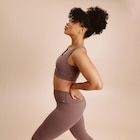Brassière de sport dos nageur mauve femme - La Halle Brassière de sport dos nageur mauve femme à 12,99 € dans le catalogue La Halle