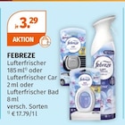 Raumduft im Müller Prospekt Luftfrischer von Febreze im aktuellen Müller Prospekt für 3,29 €