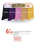Lot de 5 paires de chaussettes à message - Intermarché Express à Roubaix Lot de 5 paires de chaussettes à message en promo chez Intermarché Express Roubaix à 6,99 €